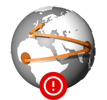Illustration Lieferkette rund um die Welt